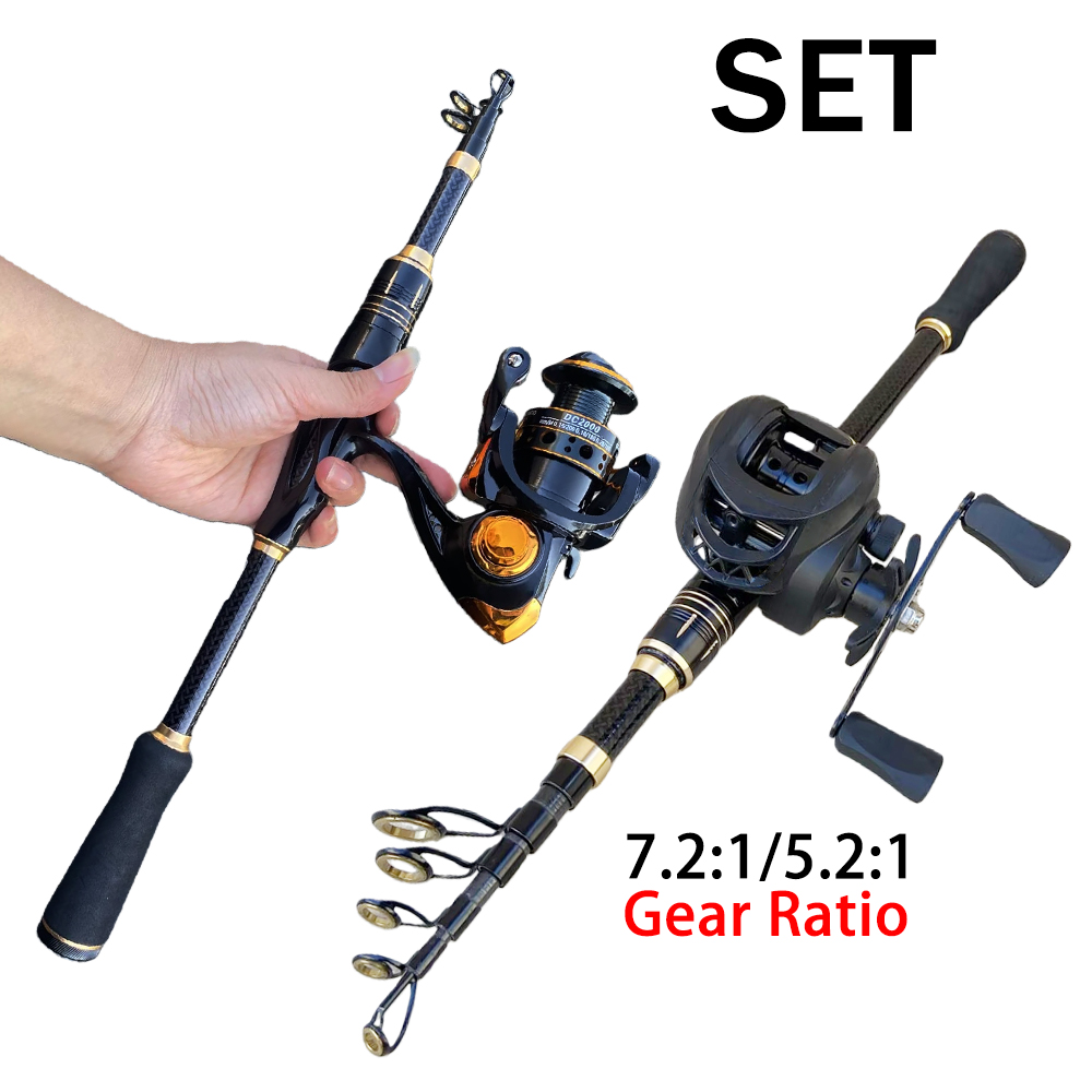 Spincast Reel - Ensemble combiné de matériel de pêche