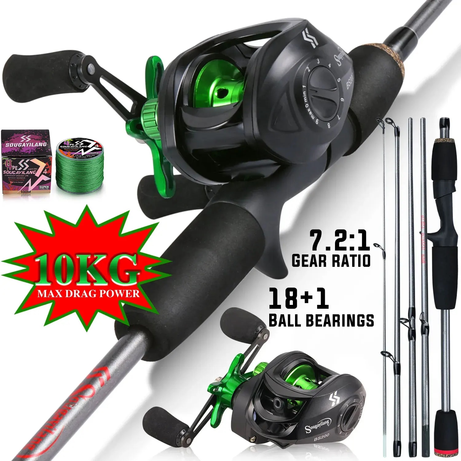 Sougayilang – canne à pêche Co - Spincast Reel avis et prix